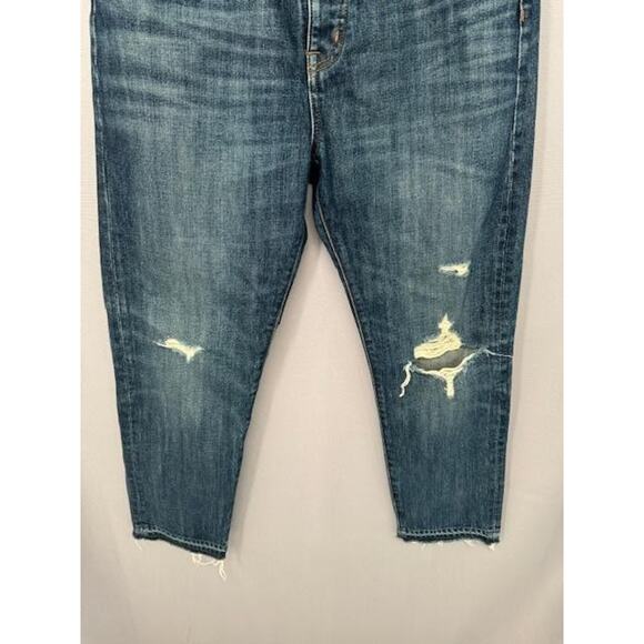 Point Sur Denim Jeans Womens 29 Ripped Button Fly Cropped Raw Hem Made in USA - Picture 4 of 15